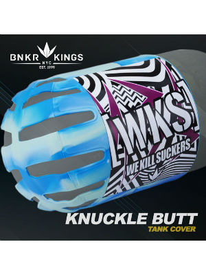 Bunker Kings - Knuckle Butt Tank Cover - WKS Shred - Cyan